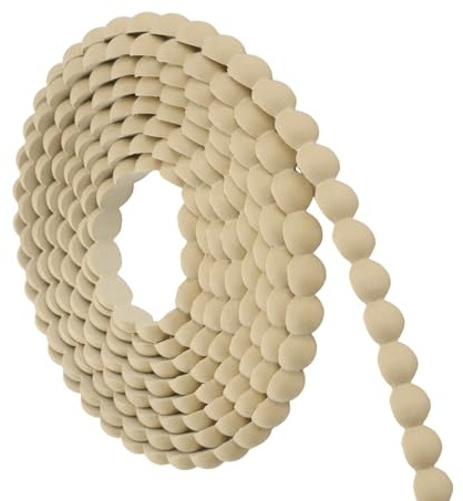 MOROBOR Bordure décorative, 1 pièce, moulure flexible 3D non finie à peindre en forme de perle, pour mur, placard, étagère, fenêtre, porte, décoration intérieure