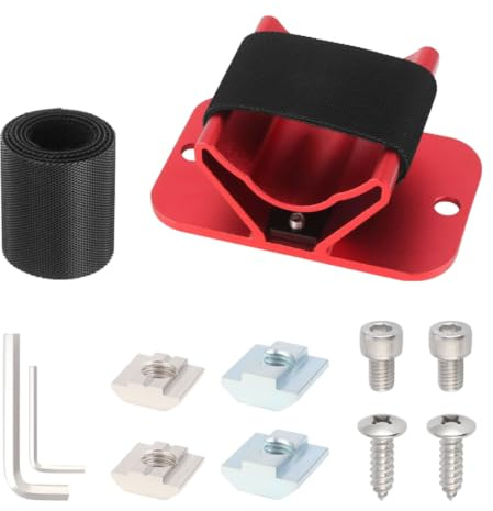 BNGXR Supporto per ruota posteriore per bicicletta, supporto portapacchi, supporto per forcella in alluminio, multiuso, per bici da strada, portabici da tetto, mountain bike, colore rosso