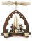 Mueller Weihnachtspyramide Waldleute, 1-stöckig, 28 cm hoch, natur, original Erzgebirge Seiffen