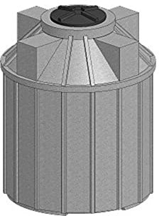 Serbatoio acqua in plastica (PE), cilindrico verticale, capacità 11810 Lt, Mis. Ø 2250 x 3410 H mm, da interro