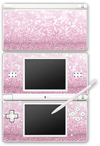 DeinDesign Skin kompatibel mit Nintendo DS Lite Folie Sticker pink Glitzer Look Glanz