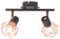 vidaXL Deckenleuchte mit 2 Strahlern Deckenlampe Deckenstrahler Deckenspot Spot Lampe Leuchte Strahler Wohnzimmer E14 Schwarz Kupfer