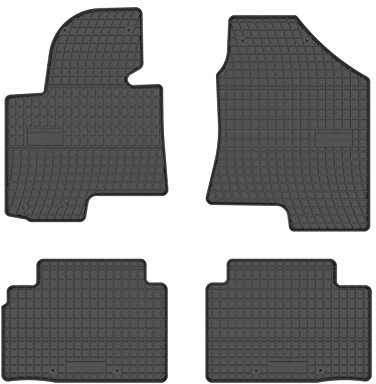 all4you Gummimatten Original Qualität Fußmatten Gummi schwarz 4-teilig