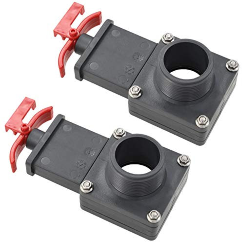 vidaXL 2x Absperrschieber 1,5 Zugschieber Pool Schieber Ventil Schlauch Teich