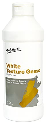 Mont Marte Gesso 500ml – Weiß – Ideale Grundierung für Acrylfarben und Ölfarben – Perfekter Primer für Leinwände