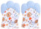 Wendergo Teething Mittens for Babies 2 Pack Baby Teething Gloves Infant Soothing Pain Relief Mitt Baby Teether Mits, Food Grade Silicone, Safe(BPA Free), Washable(Blue)