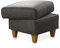 CAVADORE Polsterhocker Palera / Beistellhocker in Lederoptik mit Stauraum, ideal als Fußhocker oder Sitzhocker / 58 x 48 x 58 / Mikrofaser, Dunkelgrau