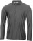 Calvin Klein Mens Long Sleeve Central Polo Shirt - Charcoal - XL