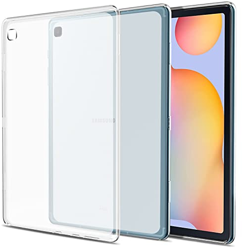 easyBee Funda para Samsung Galaxy Tab S6 Lite ‎de 10,4-Pulgadas 2024/2020/2022, Carcasa Protector Trasera de Silicona Ultrafina Antigolpes, Case Tablet Eescarchada - Semitransparente