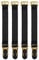 Satini Metallico Fermaglio Reggicalze Cintura Lingerie Cinghie (Nero - Oro, 4 Cinghie)
