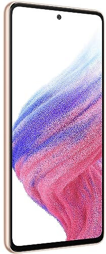 Samsung Galaxy A53 5G Smartphone Android, Display Infinity-O FHD+ Super AMOLED 6.5”, 8GB RAM e 256GB di memoria interna espandibile, Batteria 5.000 mAh, Awesome Peach (Versione Italiana)