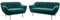 MKS MEBLE Sofa Grün - Moderne Sofa Set 3+2 - Skandinavische Deko Polstersofa - Pirs Zwei Loungesofas - Fünf Personen Dunkelgrün