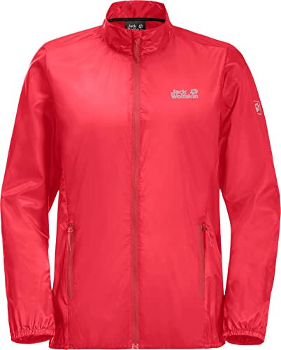 Jack Wolfskin Pack & Go Veste coupe-vent windshell Femme, rouge