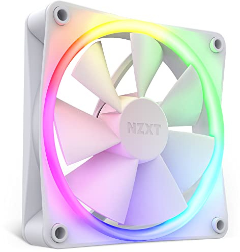 NZXT Ventiladores RGB F120 - RF-R12SF-W1 - Personalización avanzada de iluminación RGB - Refrigeración silenciosa - Individual (requiere ventilador y controlador RGB y no incluidos) - Ventilador de