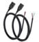 KSOPUERT 2Pcs USB A Female plug To Bare Wire Open End Cable 3.3Ft(100cm) 5V 2.1A 2 & 4 cores Power And Data transmission Pigtail Repair Tin on the Tail Cable Cord DIY Black