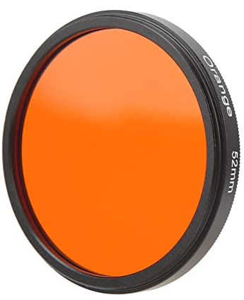 Filtre D'Objectif de 52 Mm, Objectif en Verre Optique éTanche avec Cadre en Alliage D'aluminium pour Appareils Photo NuméRiques (Orange)