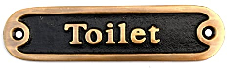 Unisex Bathroom Sign in 5 INCH- Restroom Sign Decor,Office or Business,Toilets Sign,Bathroom Decals,Toilet Brass Bathroom Door Sign.Washroom Accessories Decoration