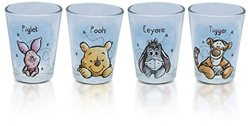 Winnie the Pooh Disney - Set di 4 mini bicchierini da liquore, 56,7 g