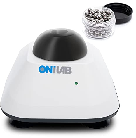 ONiLAB Mini Vortex Mixer with Touch Function, Nail Polish,Tattoo Ink,Eyelash Adhesives and Acrylic Paints mixing, with Sturdy Aluminum Casting Base,with 120pcs 7/32in Mixing Balls,Black