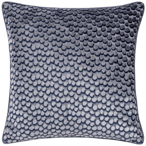 Furn Hoem Lanzo Cut Velvet Piped Cushion Cover – Velvet Piped Trim Zip Closure (Dusk – 45 x 45cm)