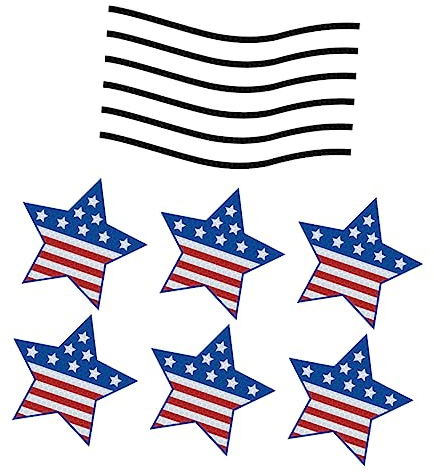 Warmhm Festival Stickers Set Star Cart Refrigerator Stickers Unique Flag Decor for Home