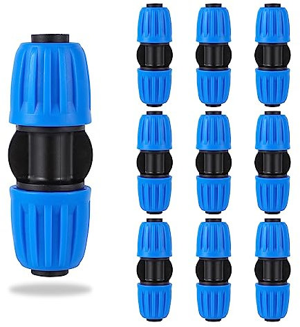 I Raccordi Di Irrigazione A Goccia Da 16mm Bloccano I Connettori Dritti Spinati Per La Tubatura A Goccia Da 1/2 Pollici (od 0.620 In.id è 0.520. In) Fit,(10 Pz Blu)