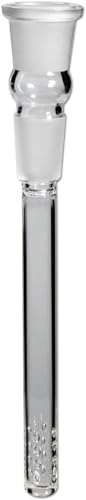 Glas Chillum - Loch Diffusorkupplung - (18,8 oder 14,5) Schliff und Länge wählbar (18,8 mm, 13 cm)