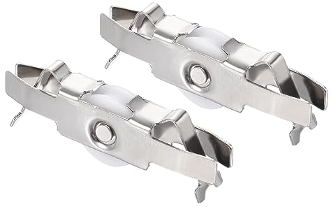 QUARKZMAN 8mm Coulissante Porte Poulie Roues x 2pcs Verre Double Galets pour Cuisine Fenêtre Armoire Paravent Porte Portail [Argent]