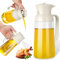 MOCOBO Oil Spray Bottle, Oil Dispenser and Vinegar Sprayer with 3 Replaceable Nozzle 16.9oz/500ml Glass Cooking Oil Preparation Dispensers (Oil Sprayer2-1 500ml)