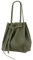 SH Leder ® Damen Echt Rindleder Shopper mit schleife und Innentasche in vielen Farben Schultertasche Henkeltasche 29x33cm Sandra G535 (Olivgrün)