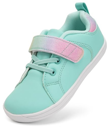 Kids Barefoot Sneaker Wide School Shoes Toddler Trainers Boys Girls Minimalist Running Shoes(Light Green, 10UK Child Wide)