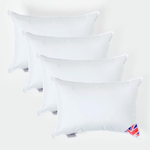 Homescapes Super-Mikrofaser Füllkissen 30x40 cm – 4er-Set Kissen wie Daunen, hypoallergene Kissenfüllung/Innenkissen für Dekokissen wie Sofakissen & Bettkissen oder kleine Kopfkissen