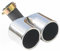 OMAC Auspuffblende Endrohr kompatibel mit Smart ForTwo 2007-2014 Doppelrohr Edelstahl Chrom 1tlg