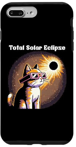 Hülle für iPhone 7 Plus/8 Plus Solar Eclipse Tee Katze trägt Sonnenfinsternis Brille
