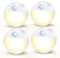 ORIA Bewegungsmelder Nachtlicht, 4 Packung LED Schrankleuchten Licht, Unterbauleuchte mit Auto EIN/AUS, Batteriebetrieben Nachtlicht für Treppe, Kinderzimmer, Schlafzimmer - Warmweiß