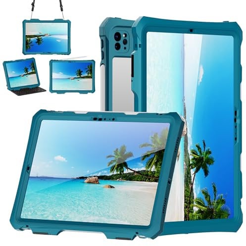 ShellBox Case Étui imperméable, résistant aux chocs et aux chutes avec protecteur d'écran intégré, idéal pour la natation, le surf, le camping et les activités professionnelles pour iPad Pro 11 2024