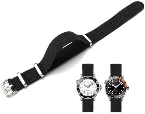 Niziruoup Uhrenarmbänder Elastisches Nylon Französischer Fallschirm NATO Nylon Einteiliges Militärersatzband für Männer Frauen Gebürsteter Edelstahl Schnalle Uhrenarmband 18mm 20mm 22mm