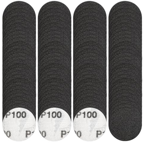 FEIHU 50mm Sanding Disc 100 Grit .50mm Hook and Loop Discs, 2 inch Sanding Pads for most turning tools （120 PCS）