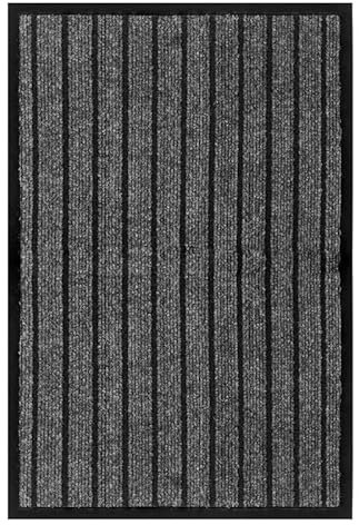 Fit Even Rubber Doormat – Outdoor & Indoor Heavy Duty Washable Non-Slip Doormat for Kitchen Garden, Inside & Outside Floor Mats, Waterproof and Dirt Trapper Entrance Rug Runner (80x150 cm, Grey)