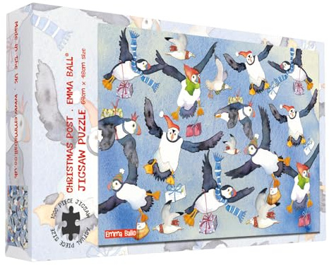Christmas Puffin Post 1000 Jigsaw Boxed Jigsaw JIG33