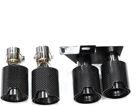 Auspuffblenden Kompatibel mit BMW F10 M5 Auspuffblende Edelstahl Autoauspuff 525i 520i 528i 523i Schalldämpferblende(Carbon)