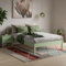 ESTADESIGN Aus Massivholzbett ohne Rollrost – FSC-zertifiziertes Birkenholz, Stabil, Langlebig und Einfach zu Montieren, Skandinavisches Design für Moderne Schlafzimmer (Olive, 180x200 cm)