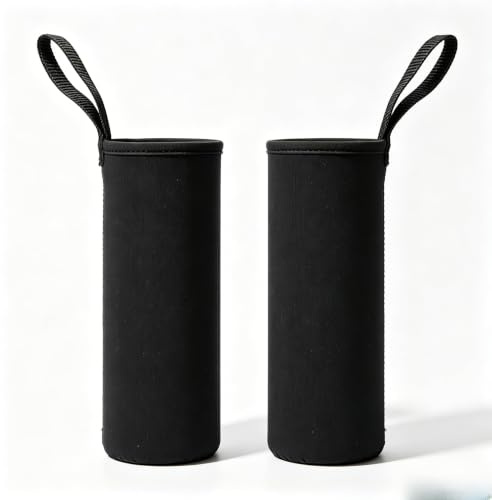 Premium Thermohülle für Trinkflaschen, um die perfekte Getränketemperatur zu gewährleisten, 2er-Pack (750 ml schwarz)