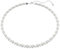Swarovski Matrix Tennis Halskette, Kristallperle, Rundschliff, Weiß, Rhodiniert