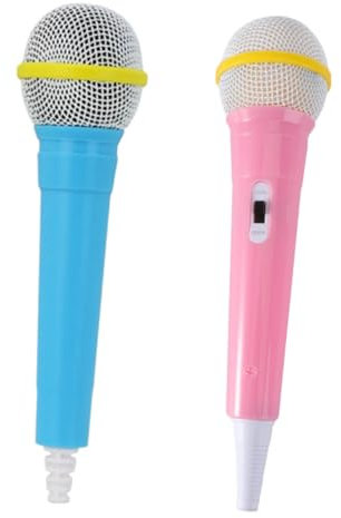 GARVALON 2pièces Lot de Microphones Jouets Simulation Réelle pour Garçon Fille Accessoire De Karaoké Jeu
