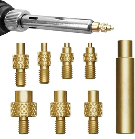 8pcs Soldering Iron Tip Soldering Iron Tip Heat Set Insert Tip 3D Printer Components Soldering Iron Melting Aid Tip M-2 M2.5 M-3 M-4 M-5 M-6 M8 with 936Universal Soldering Iron Tip Use for 3D Printer