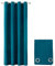 Tenda Oscurante 100% Porta Finestra 1 Pannello 140x280 Cm Isolante Termica Coprente Blu Petrolio