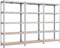 SONGMICS Estantería Pesada de 5 Niveles, Estantería de Acero, Montaje Rápido, Garaje, Almacén, Trastero, Carga de 875 kg, 40 x 270 x 180 cm, Plata GLR040E03