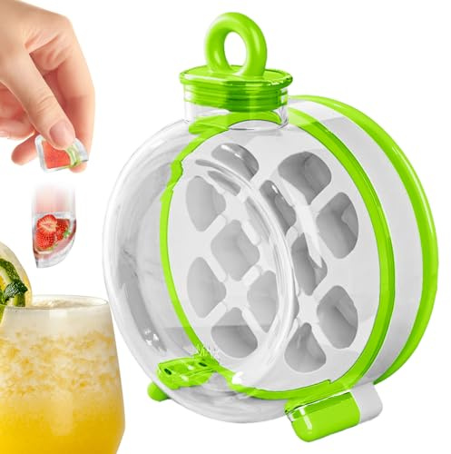 Missmisq Gourde Bouteille Isotherme Avec Moule À Glaçons Cubes | Moule À Glaçons 2 en 1 Avec Gobelet Intégré,Accessoire Anti-Fuites pour Canicule - Utilisation en Intérieur/Extérieur, Fêtes,