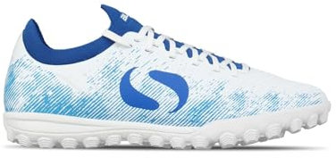Sondico Kids Blaze Junior Astro Turf Trainers Football Boots White/Blue 3 UK Child